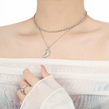 Croissant Charm Necklace