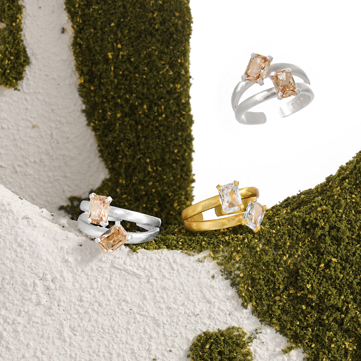 Duo Baguette Ring
