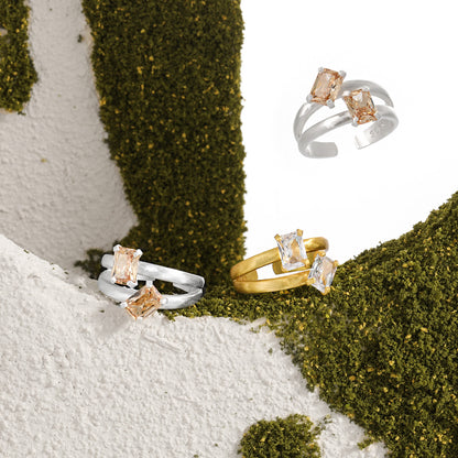 Duo Baguette Ring