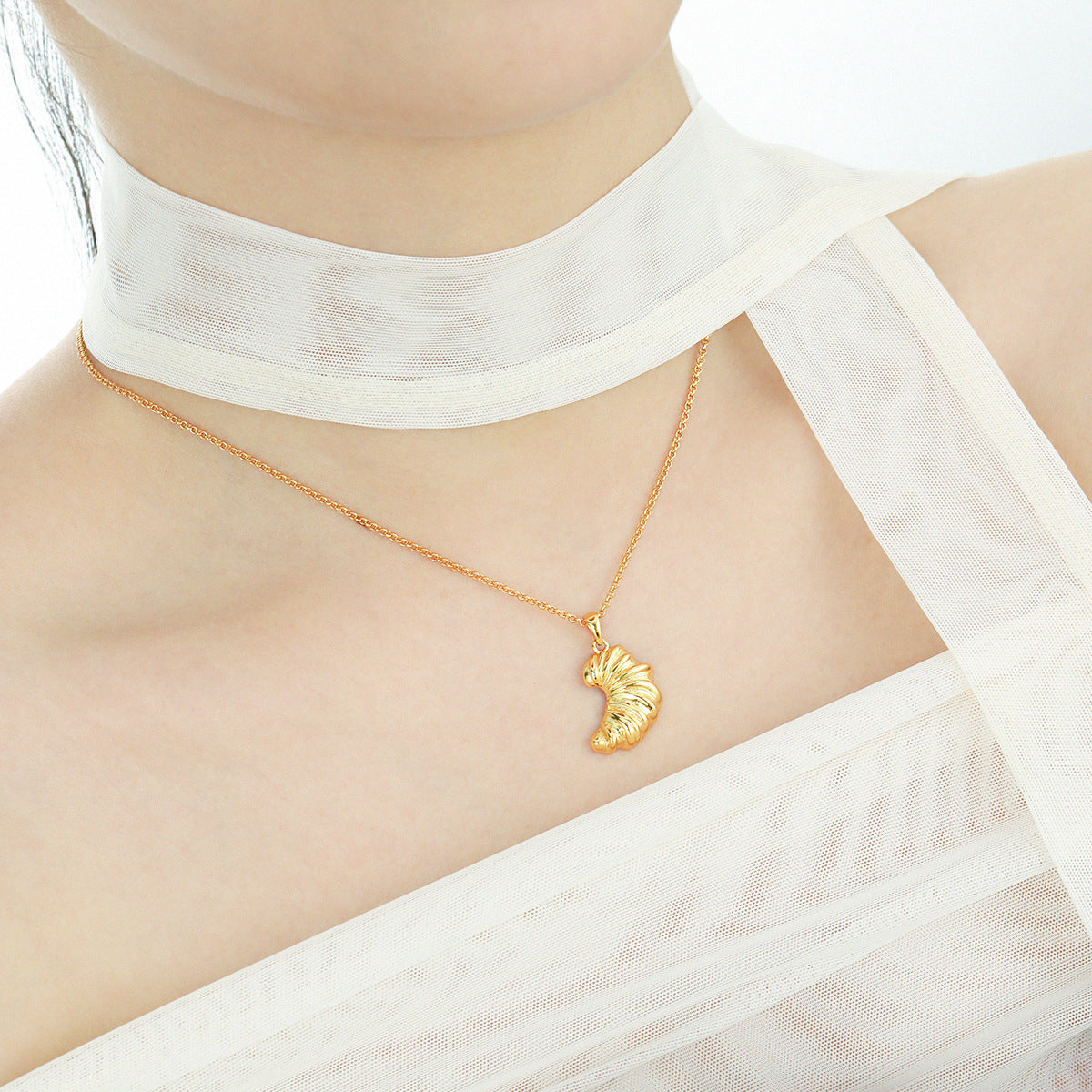 Croissant Charm Necklace